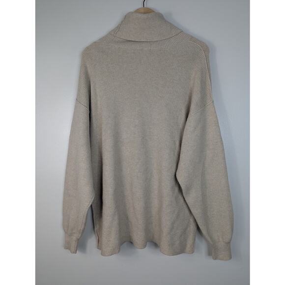 Free People Softly Structured Knit Tunic Sweater in Heathered Oatmeal - Picture 7 of 7